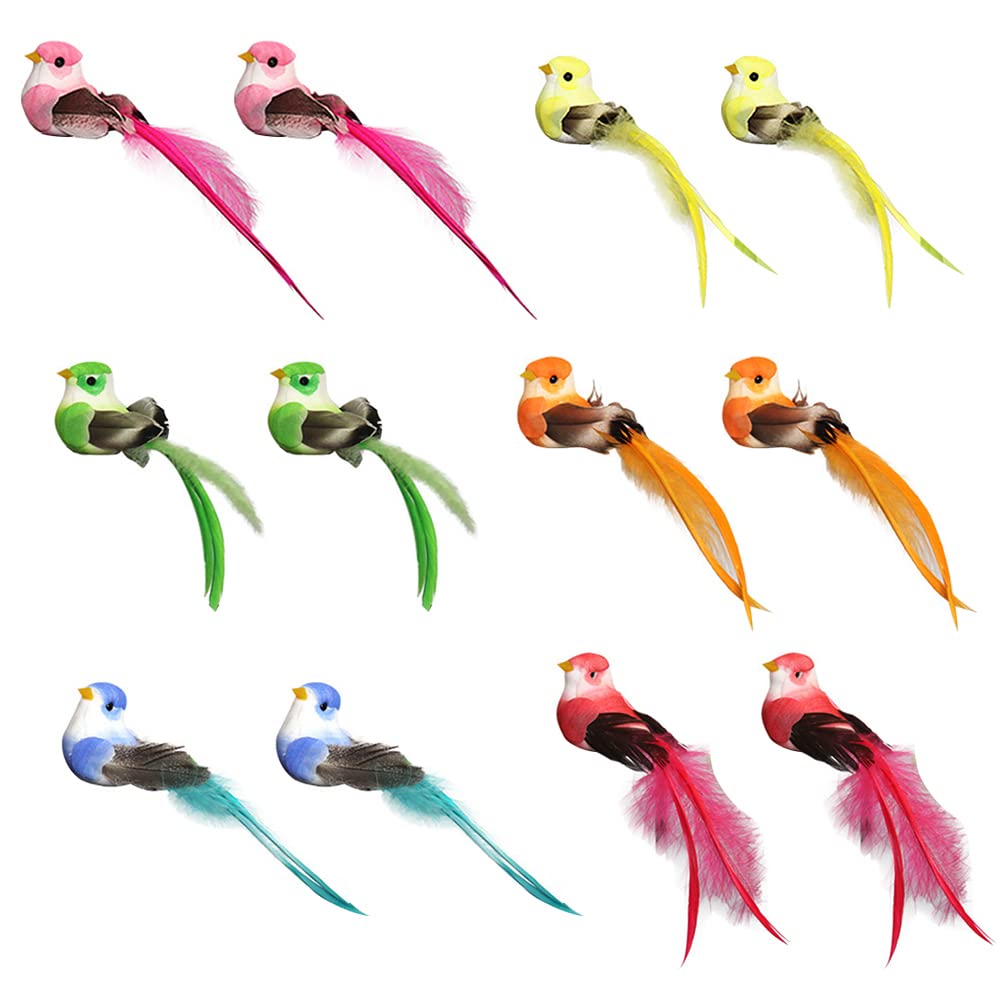 Amazon.com: EUBUY 12 Pack Artificial Feathered Birds Decor
